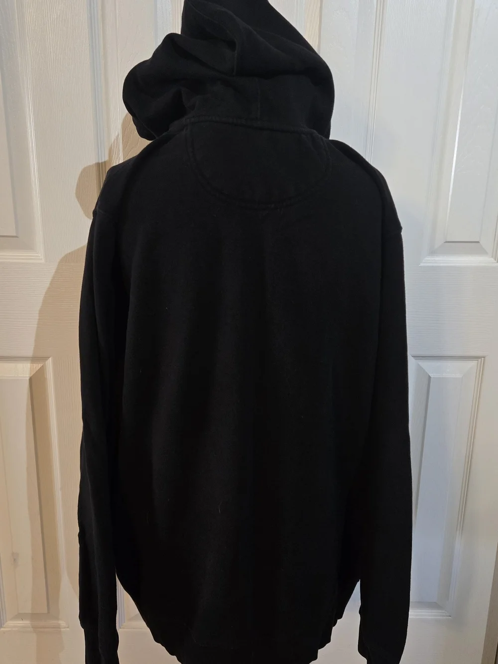 U.S. Polo Assn. Black Hooded Zip Sweatshirt with Red Pony Logo